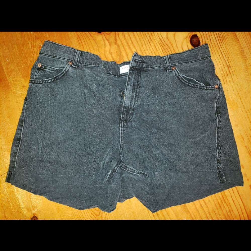 Topshop Mom Denim Jean High Waisted Shorts